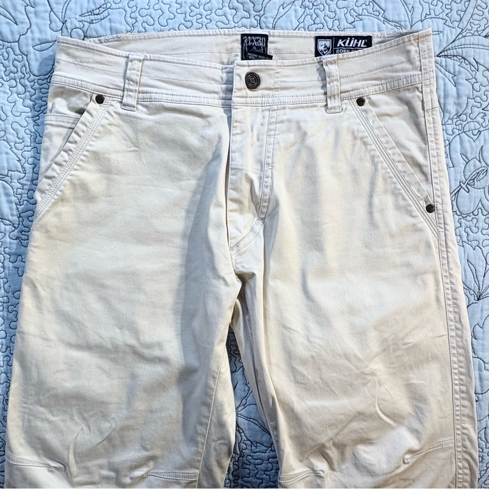 ♨️KÜHL The Slackr Pants Tan Performance Outdoor Mens 31x30💛 - Picture 4 of 14